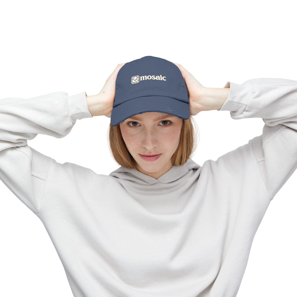 Vintage Washed Mosaic Embroidered Hat