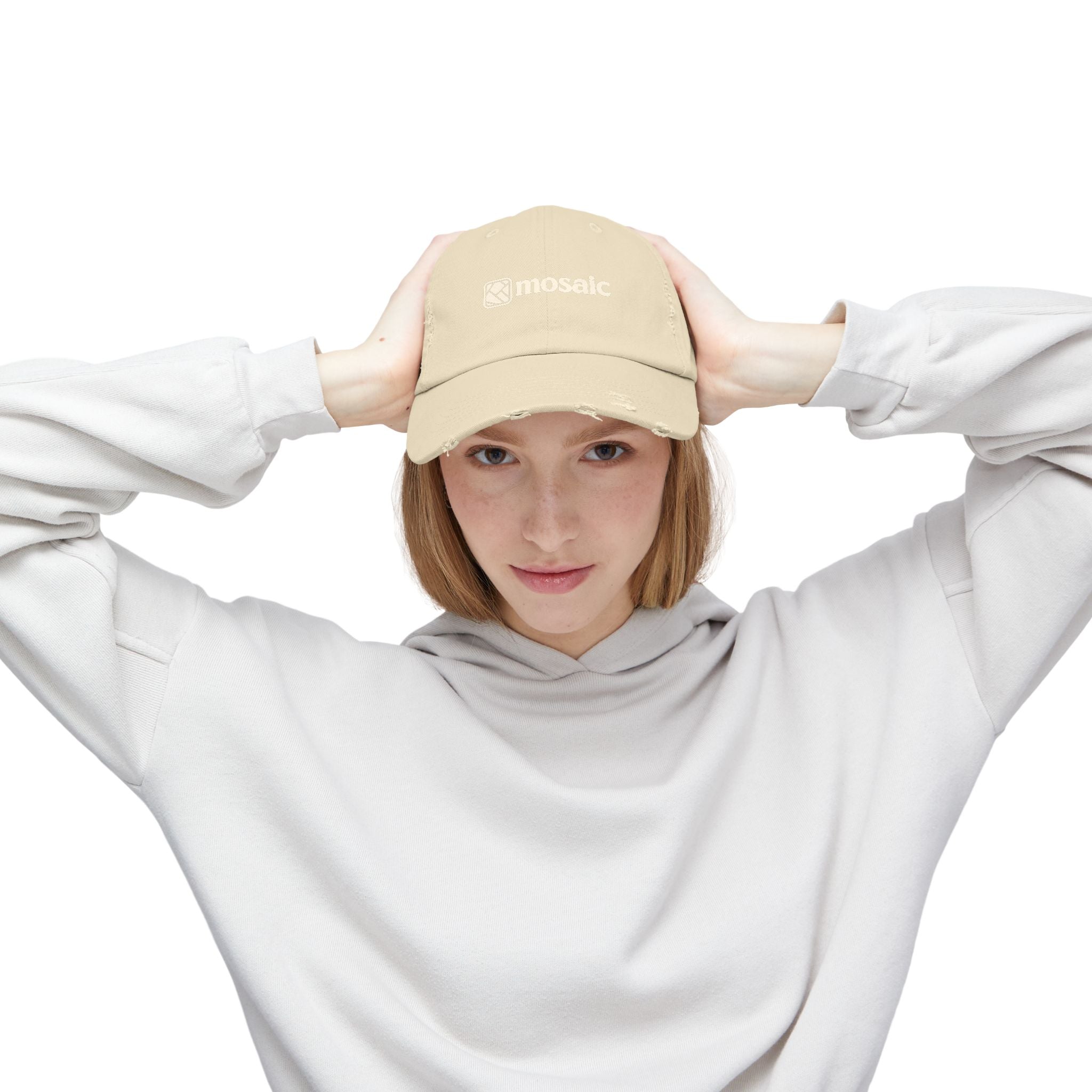 Vintage Washed Mosaic Embroidered Hat