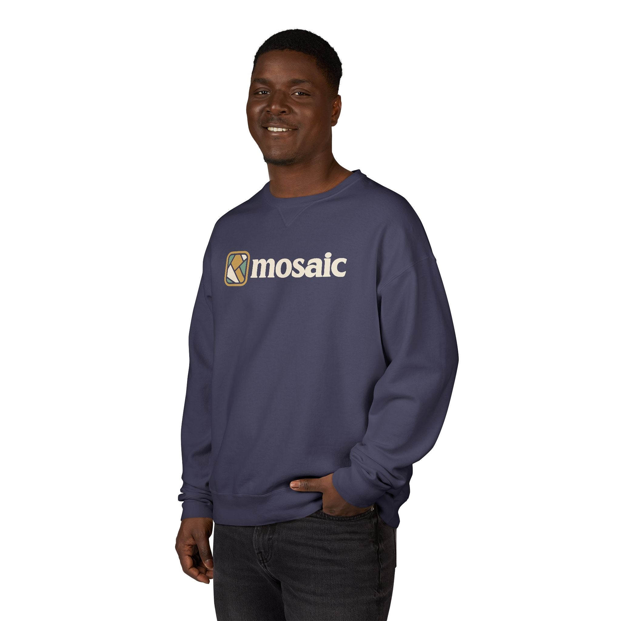 Mosaic Crewneck - Blue