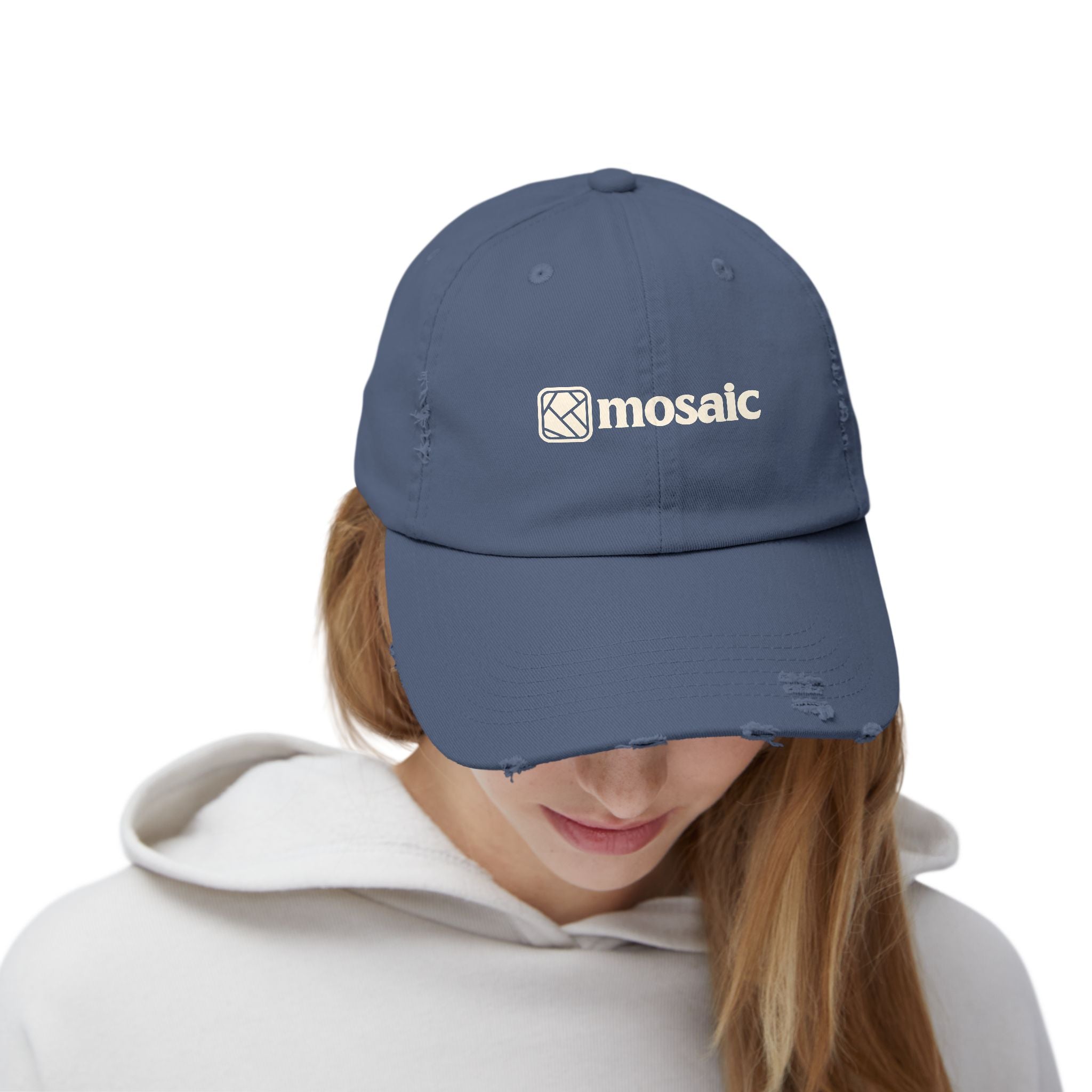 Vintage Washed Mosaic Embroidered Hat