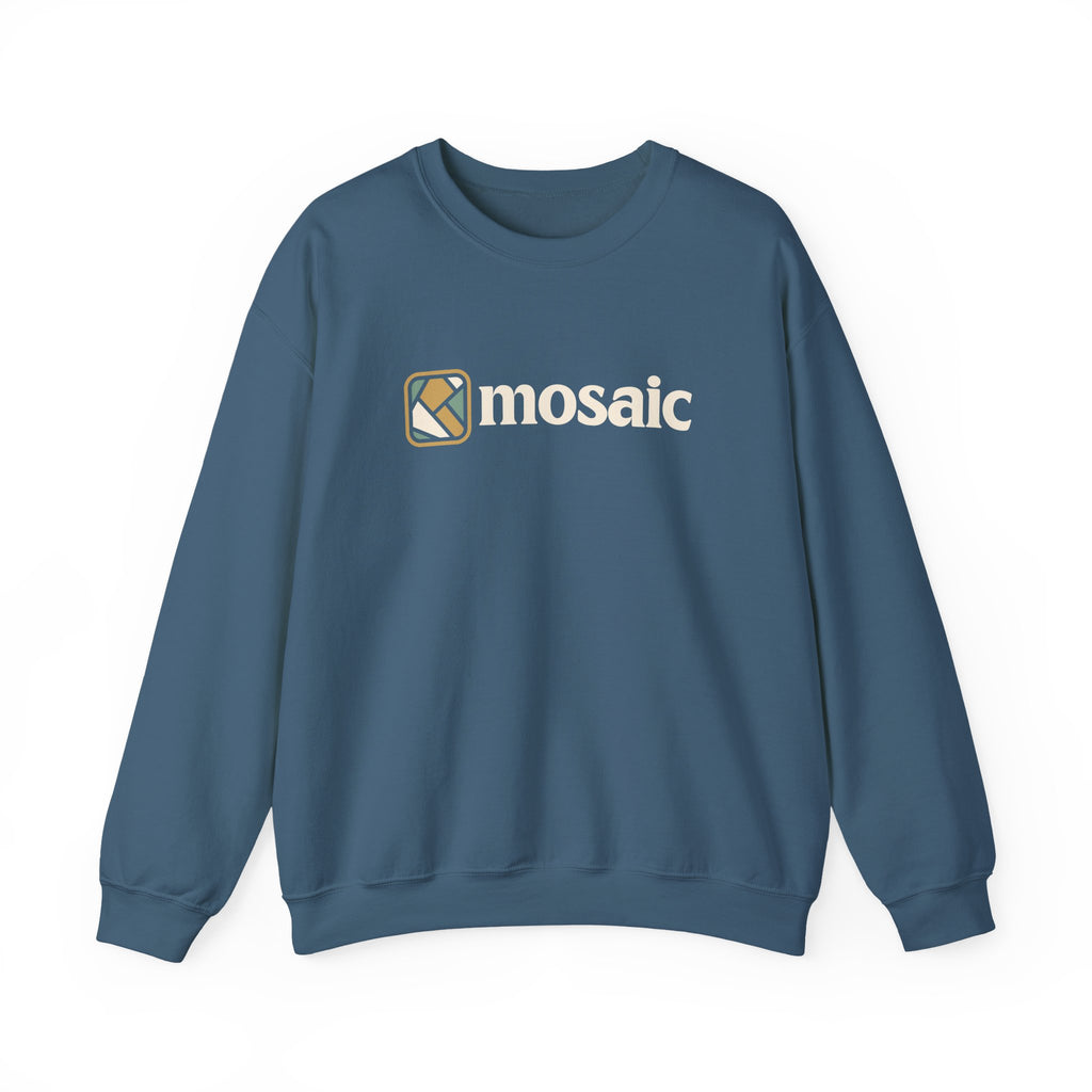 Mosaic Crewneck — Blue
