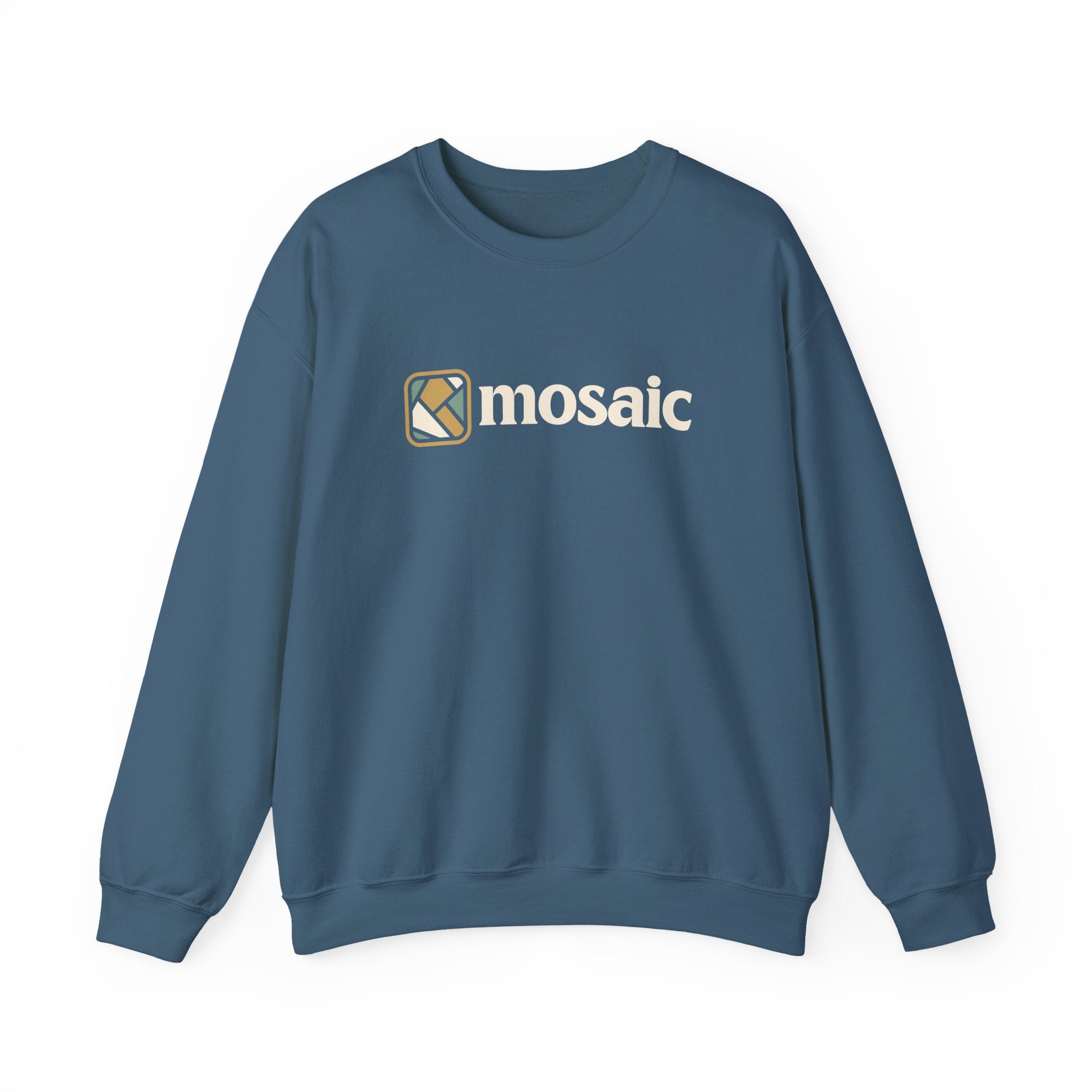 Mosaic Crewneck — Blue