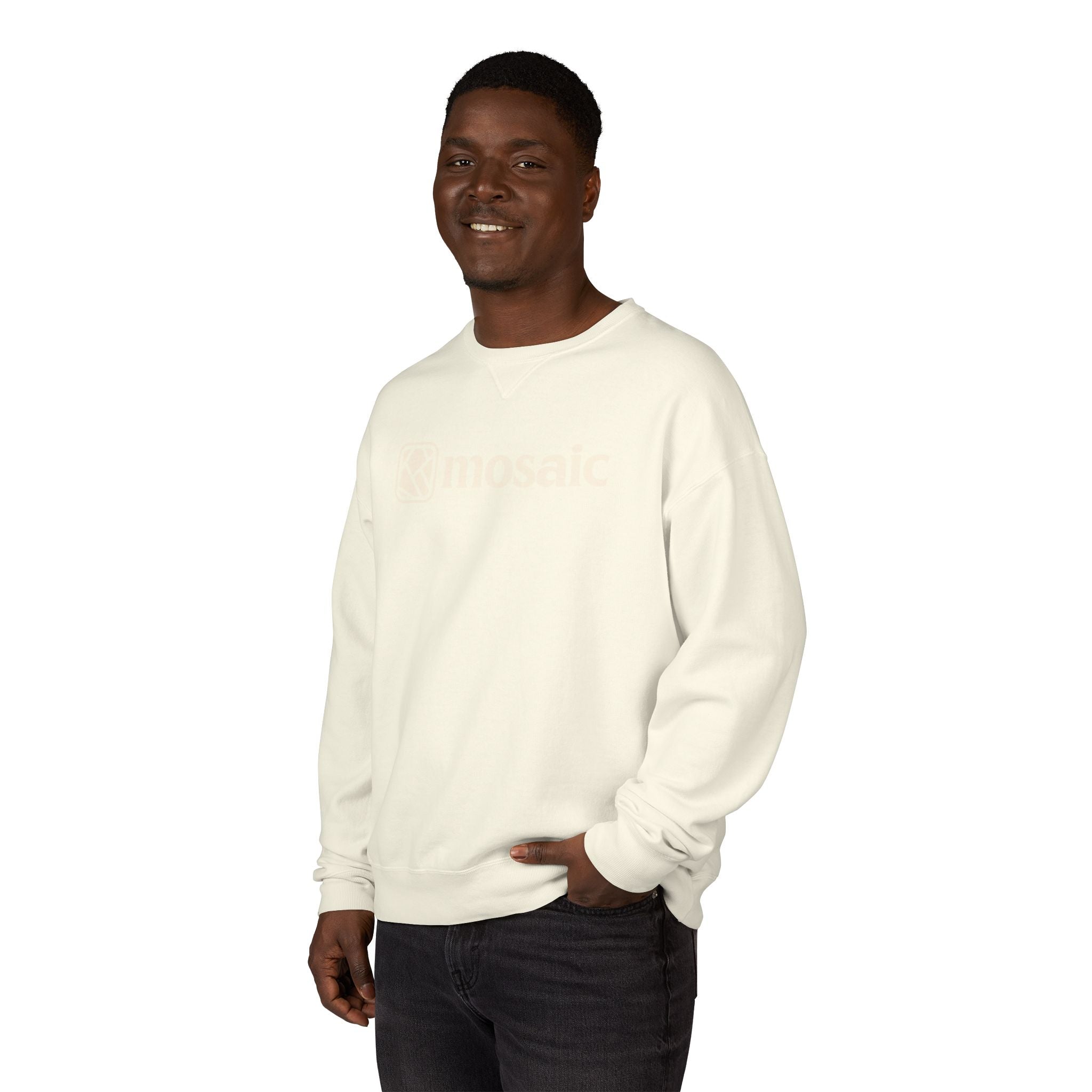 Mosaic Premium Crewneck - Creme