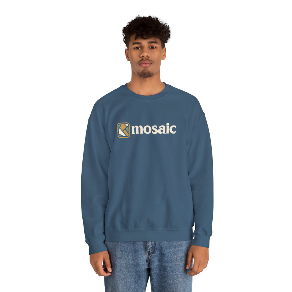 Mosaic Crewneck — Blue